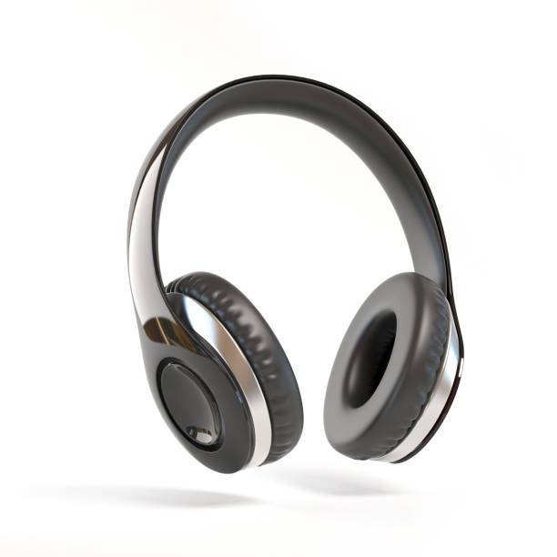istock Black headphones isolated 3d illustration 873184738