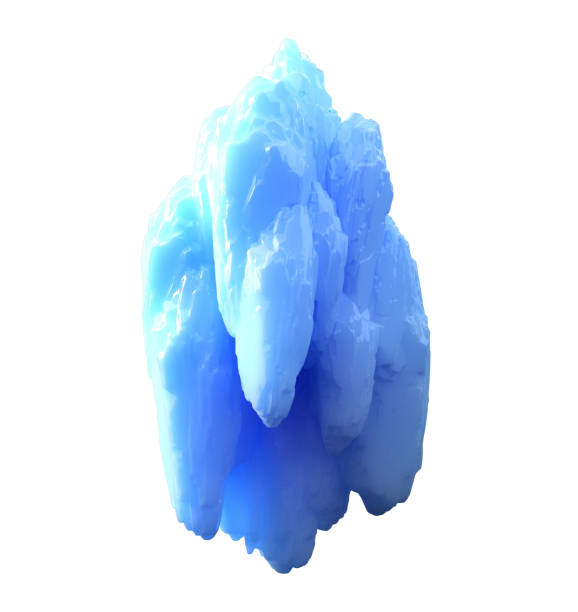 白い背景 3 d イラストを分離した氷山 - ice float ストックフォトと画像