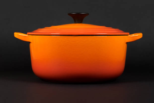 istock Cast Iron Cooking Pot Isolated on Black 873189428