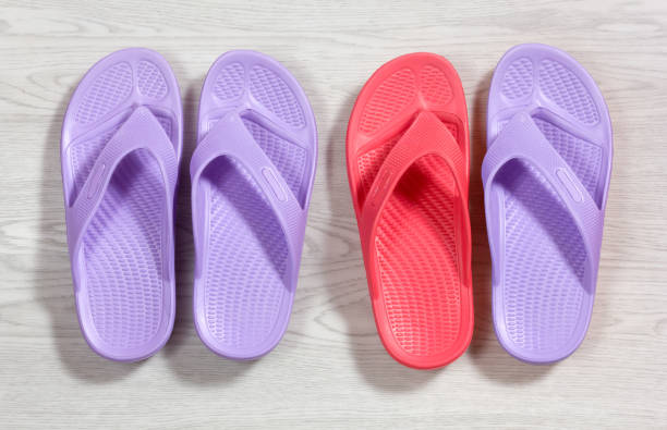 istock Red and Purple Flip Flops 873195380