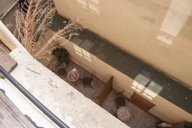 Photo of Cozy balconies on the ground floor of a Parisian house