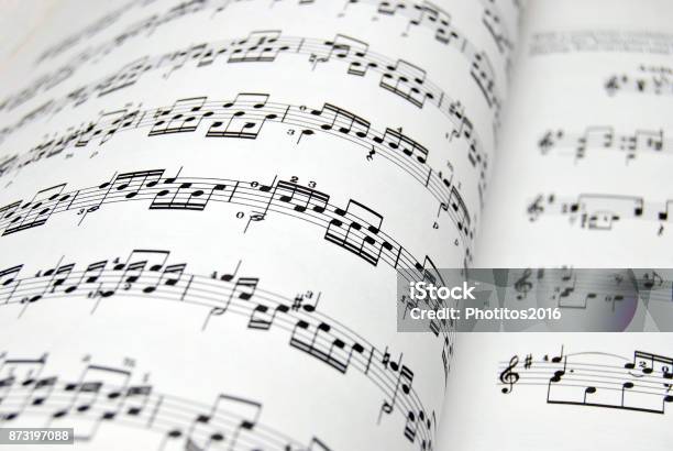 Music Sheet Stock Photo - Download Image Now - Musical Note, Sheet Music, Backgrounds