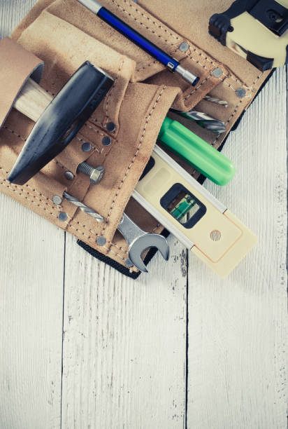 istock set of tools and instruments on wood 873203504