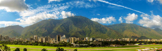A panoramic view of Caracas stock photo