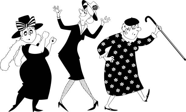 Dancing Ladies Clipart Stock Illustration - Download Image Now - Dancing, Senior Women, Black And White - iStock Dancing Ladies Clipart Stock Illustration - Download Image Now - Dancing, Senior Women, Black And White - iStock
