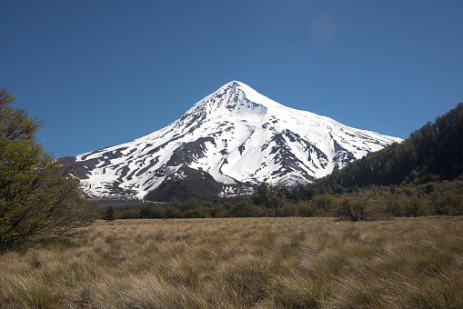 North Face of the Lanin volcano in the Lanin National Park, Neuquen, Argentina.