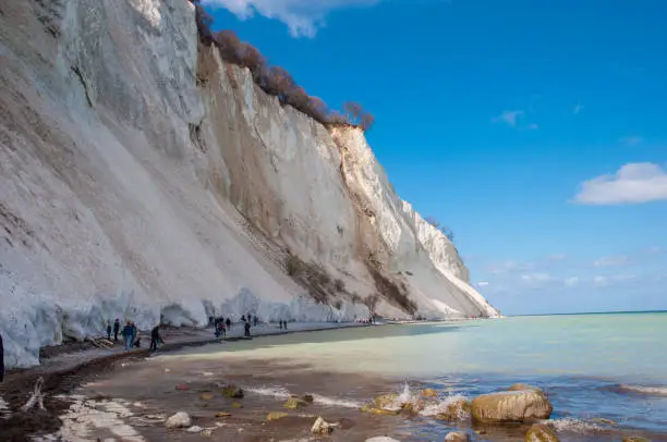 Danish Cliff of Mons Klint on a sunny day