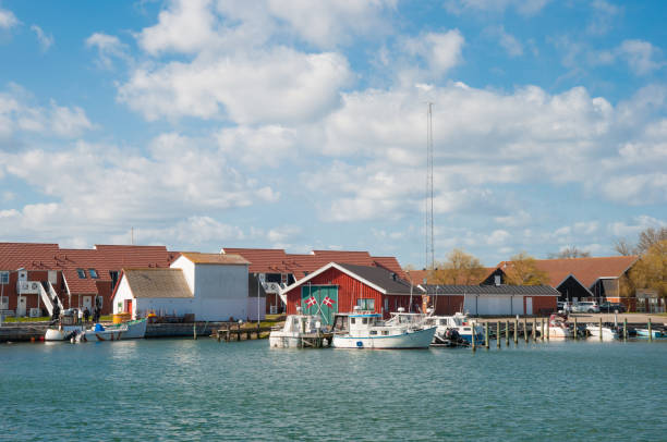 istock Klintholm harbor on island Mon in Denmark 873238842