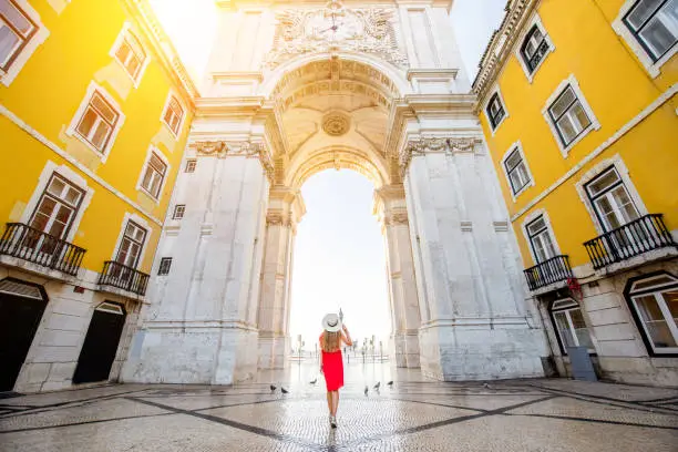 Photo of Woman traveling in Lisbon, Portugal