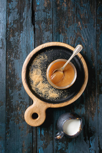 istock Homemade salted caramel sauce 873242264