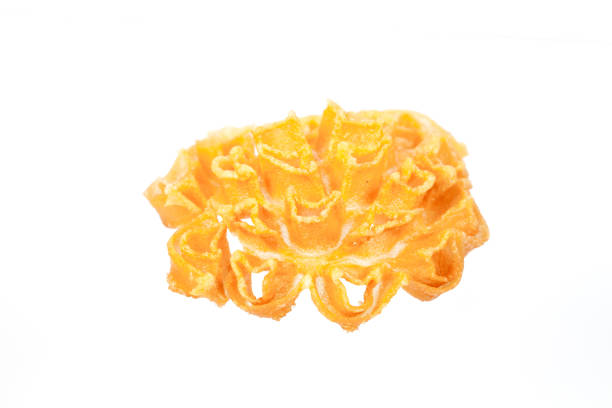 istock Crispy Lotus Blossom Cookie on white background 873249074