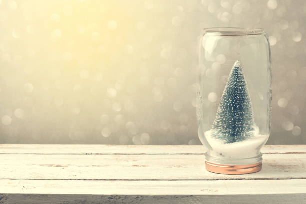 istock Christmas background with tree in jar and bokeh 873256882