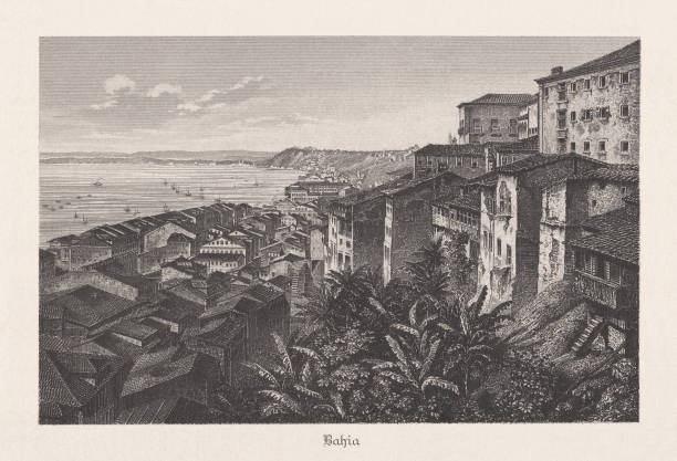istock Salvador da Bahia (Cidade Baixa), Brazil, steel engraving, published 1889 873257072