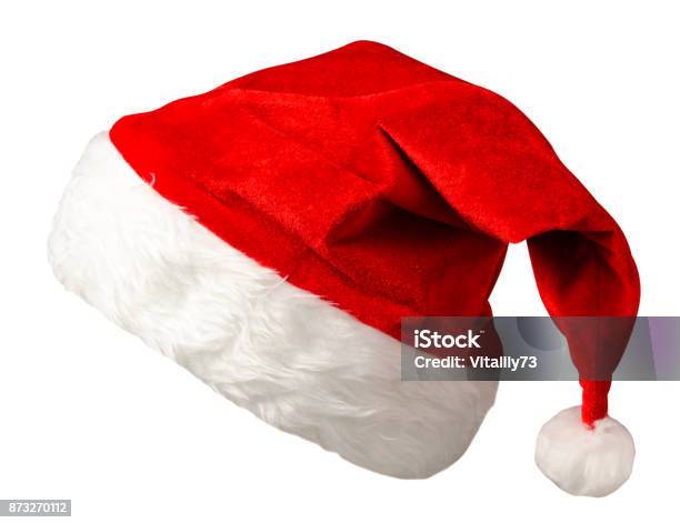 Santa Claus Hat Stock Photo - Download Image Now - Knit Hat, Christmas, Santa Claus