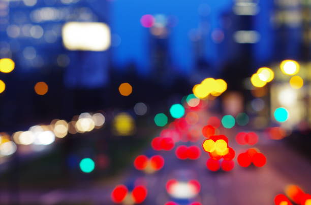 istock Night city street lights bokeh background 873270358