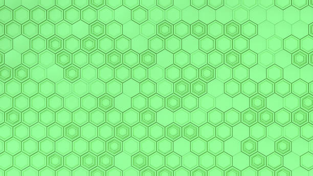 istock Abstract 3d background made of green hexagons 873278192