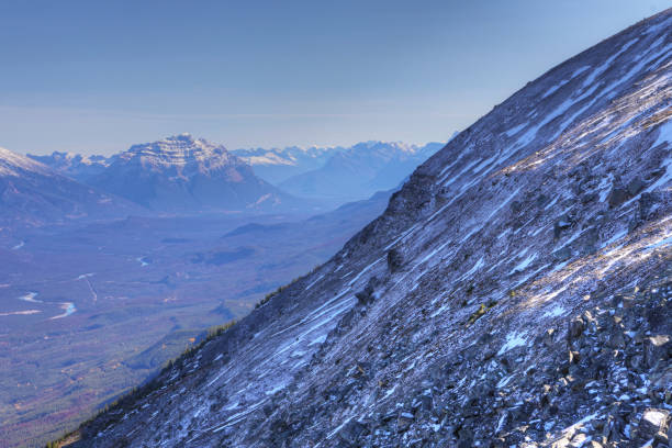 A Wide view of Rocky Mountains in fall