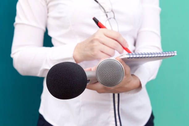 istock Public relations - PR. Journalist. News conference. 873278548