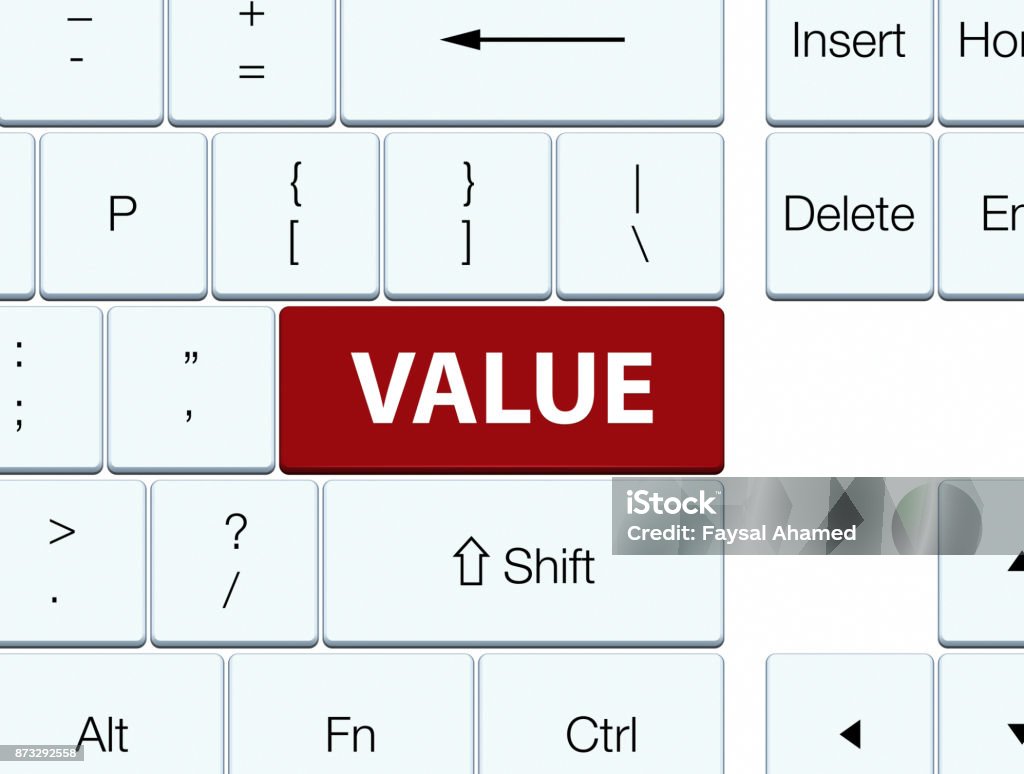 Valued Button Value Brown Keyboard Button Stock Illustration - Download Image Now ...