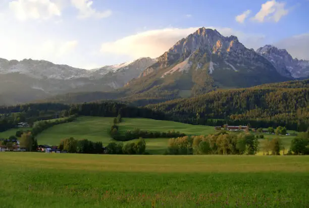 the mountain wilder kaiser in Austria