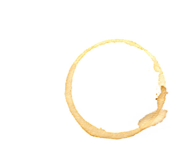 istock Coffee cup rings isolated on a white background 873312458
