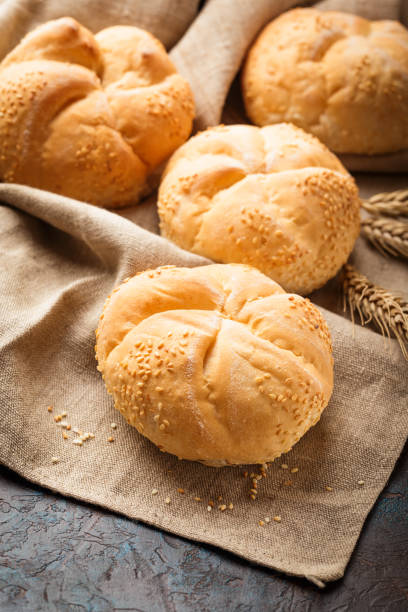 istock Fresh buns with sesame seeds 873313750