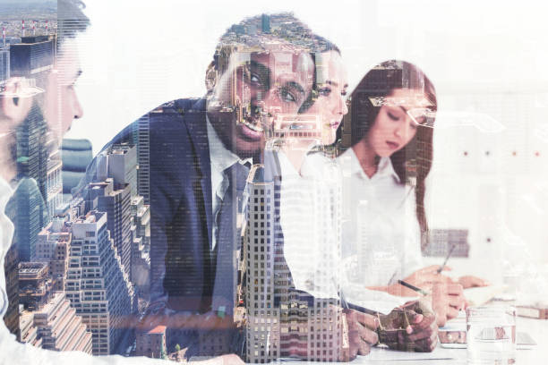 istock Business team members collaboration, city 873314070