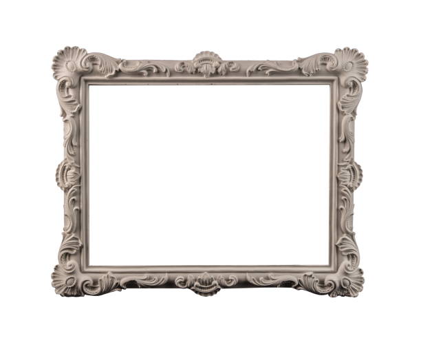 istock Handcrafted vintage picture frame isolated over white background 873314212