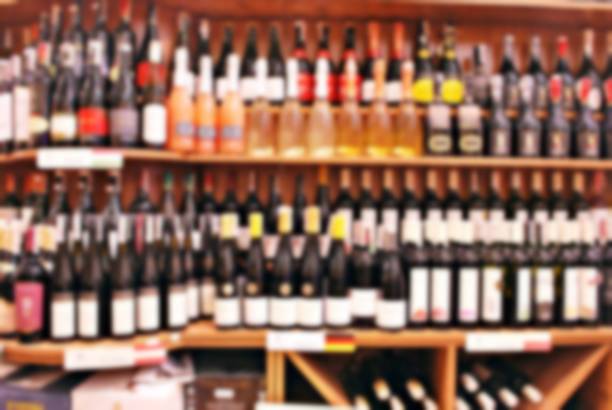 istock Blurred image of liquor shop for background uses. 873319254