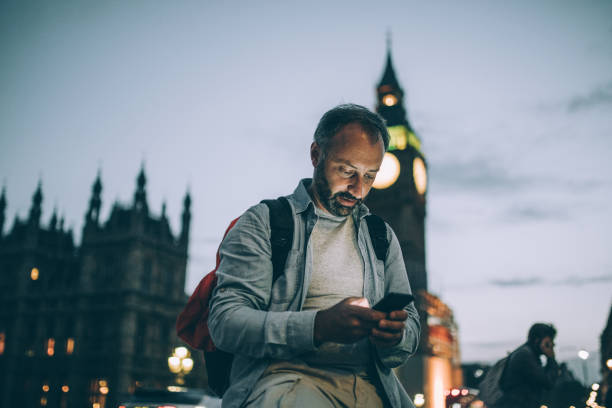 istock Texting on the street at night 873319368