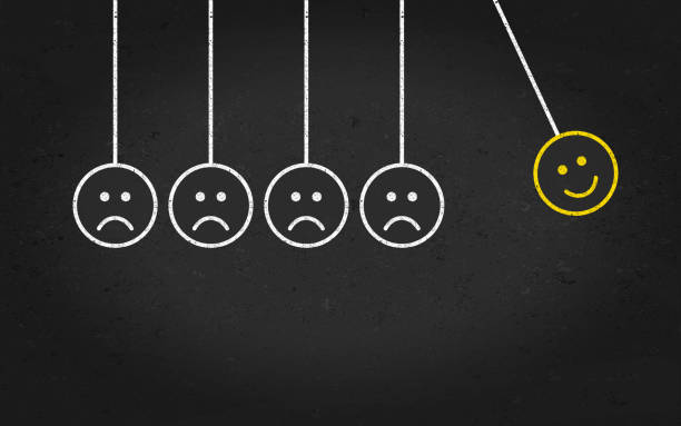 istock Emoticon or emoji, happy and sad chalk face drawing 873332538