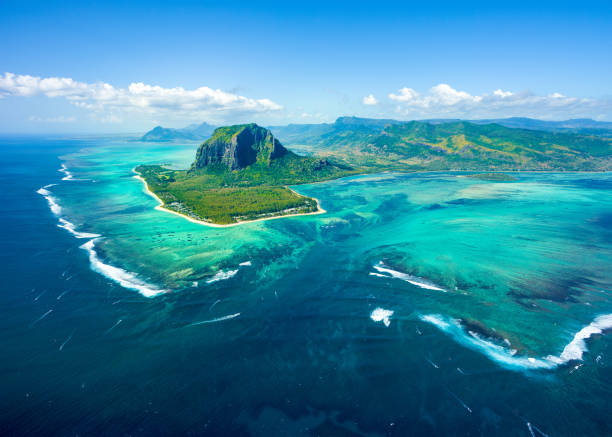 istock Aerial view of Mauritius island 873332824