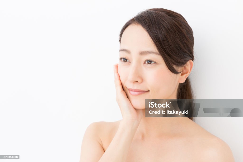 young asian woman beauty image isolated on white background Beauty Treatment Stock Photo