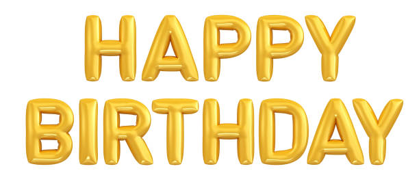 istock Happy Birthday Balloon Letter Text - Isolated On White Background 873352754