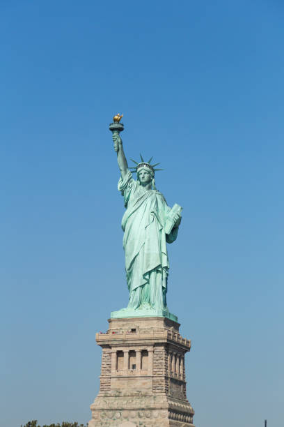 statue of liberty isolated stock photo