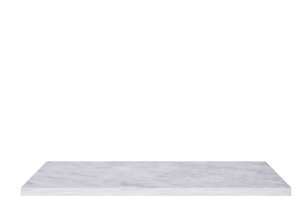 istock white  top marble shelf and stone floor  texture background, can be used display product 873374814