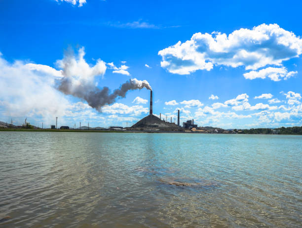 istock Environmental problem. Result of extraction and processing of copper ore settlement Karabash 873380752