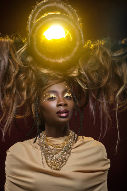 istock beautiful girl with art hair composition 873380882