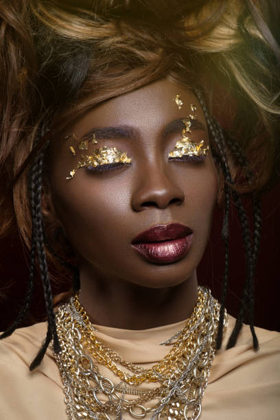istock beautiful girl with art hair composition 873381380
