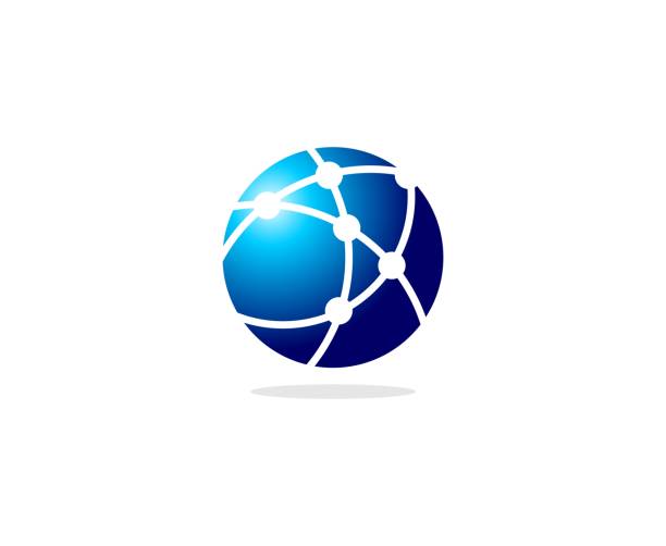 ikona aplikacji globe - technology globe sphere planet stock illustrations