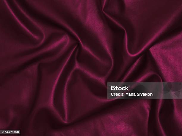 Faux Leather Textile Stock Photo - Download Image Now - Black Background, Maroon, Satin