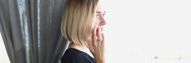 istock Busines woman talking smartphone mobile phone 873396846