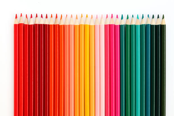 tiered colored pencils