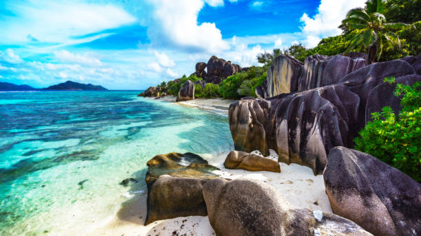 istock Paradise beach at anse source d'argent on the seychelles 67 873400086
