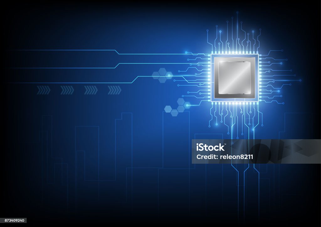 Computer Processor Technology Vector Stock Illustration - Download ...
