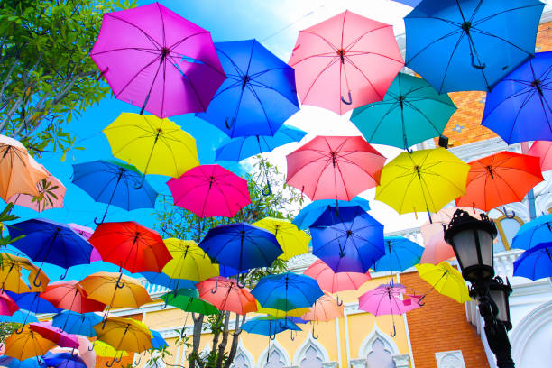 istock color umbrellas urban decoration 873409628