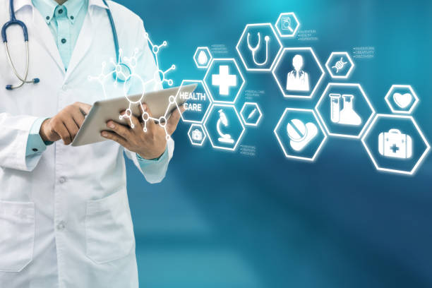 istock Doctor with Medical Healthcare Icon Interface 873418916