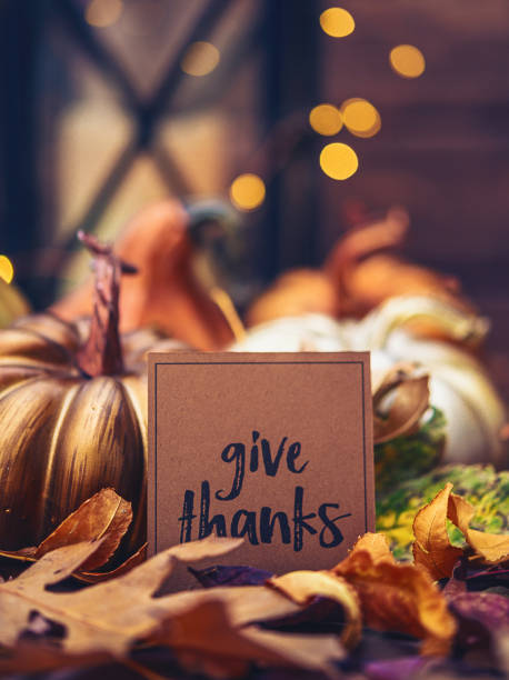 istock Thanksgiving still life with message of thanks 873425606