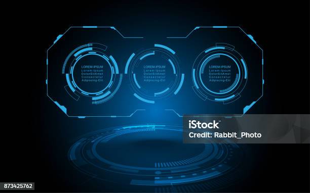 Futuristic Hud Virtual Screen User Interface Abstract Technology Background Hitech Communication Concept Futuristic Digital Innovation Background Vector Illustration Stock Illustration - Download Image Now