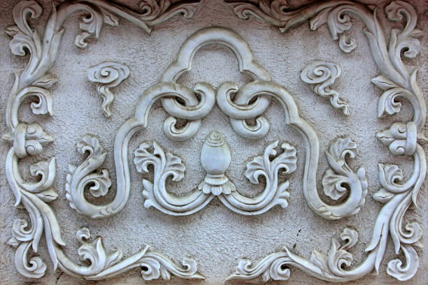 istock White marble sculpture, closeup of photo 873432142